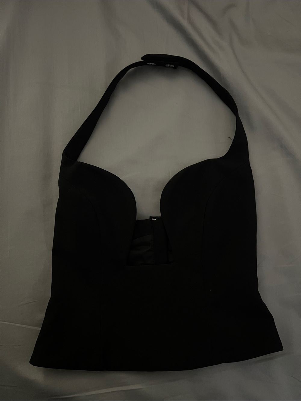 White Fox Boutique Black Strapless Bustier Top